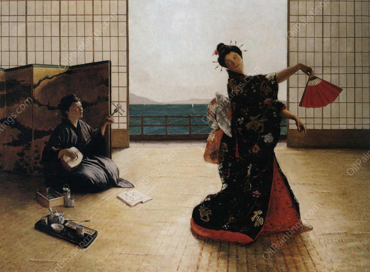 Danse Japonaise by Eugene Armand Lachaise - Hand-Painted Oil Painting Reproduction