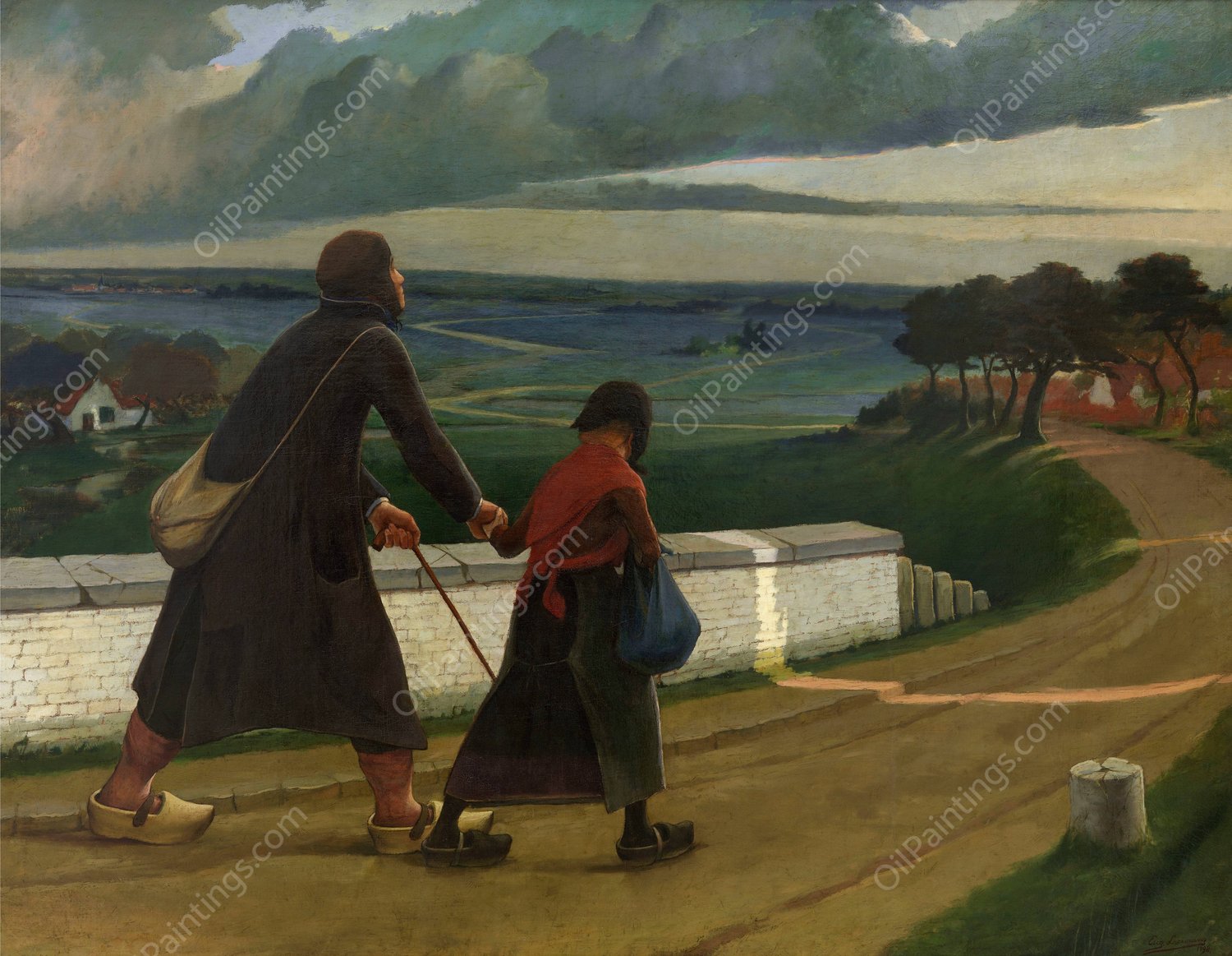 Blind  by Eugene Laermans - Hand-Painted Oil Painting Reproduction