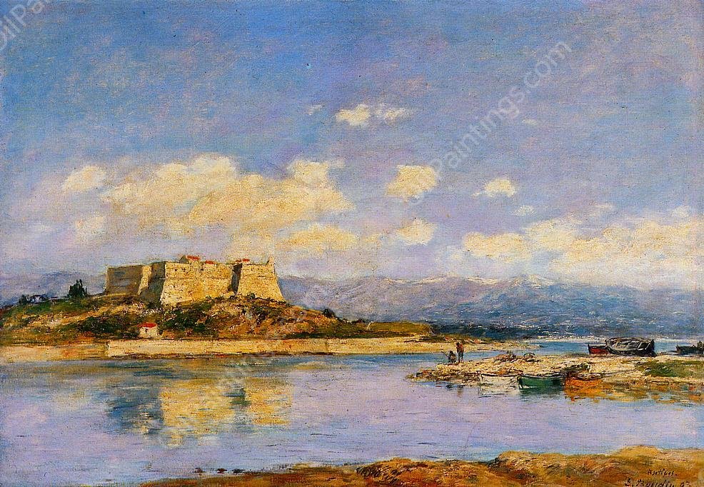 Antibes, Fort Carre by Eugene-Louis Boudin - Hand-Painted Oil Painting Reproduction