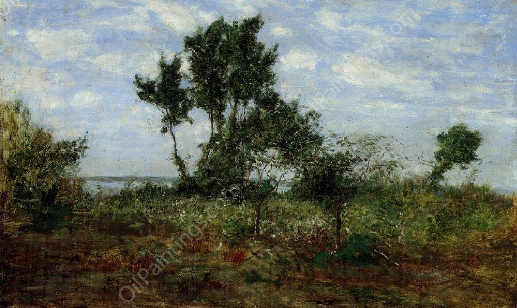 Landscape, Near Honfleur by Eugene-Louis Boudin - Hand-Painted Oil Painting Reproduction