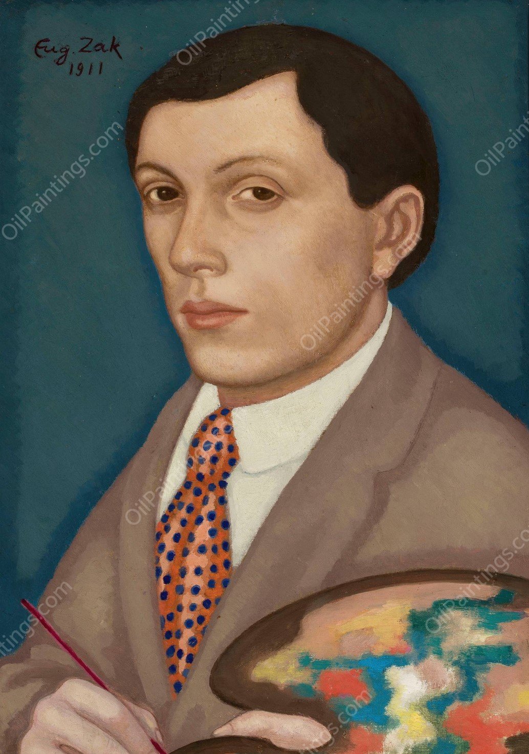 Self-portrait  by Eugeniusz Zak - Hand-Painted Oil Painting Reproduction