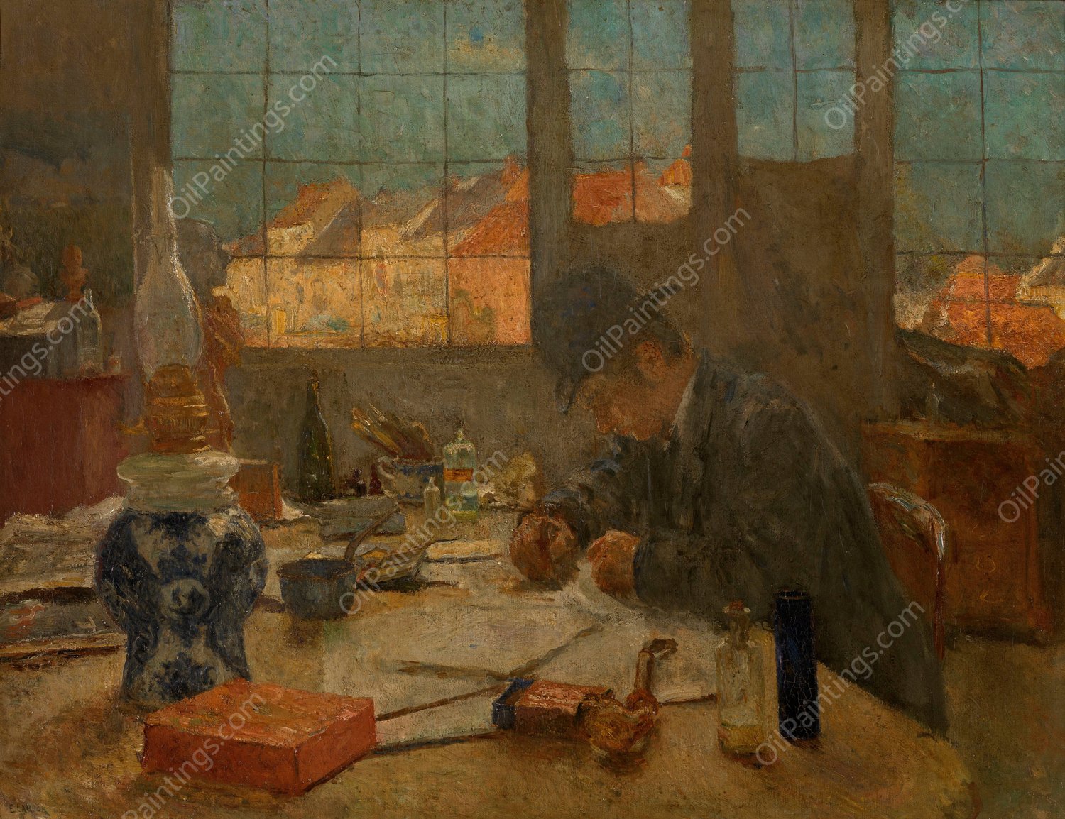 The Studio  by Evert Larock - Hand-Painted Oil Painting Reproduction