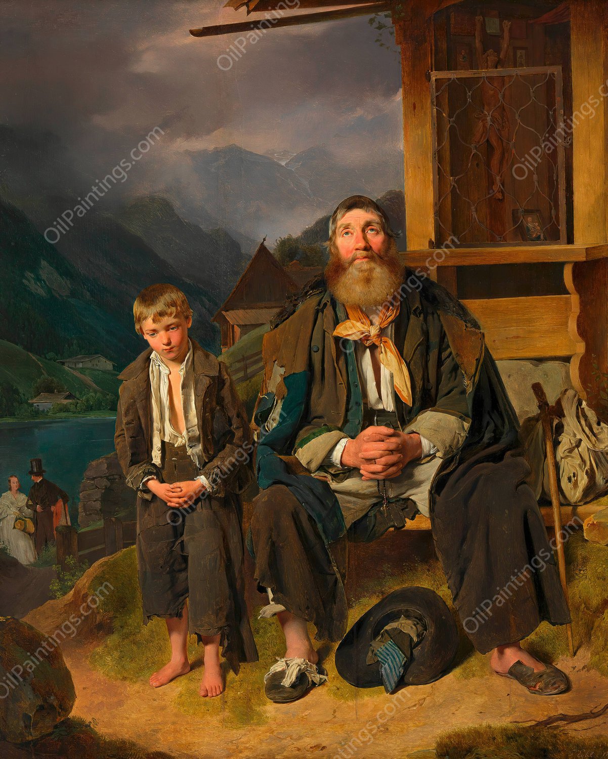 Der Bettler  by Franz Eybl - Hand-Painted Oil Painting Reproduction