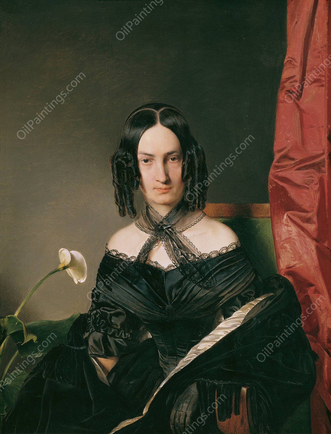 Frau Nadassy  by Franz Eybl - Hand-Painted Oil Painting Reproduction