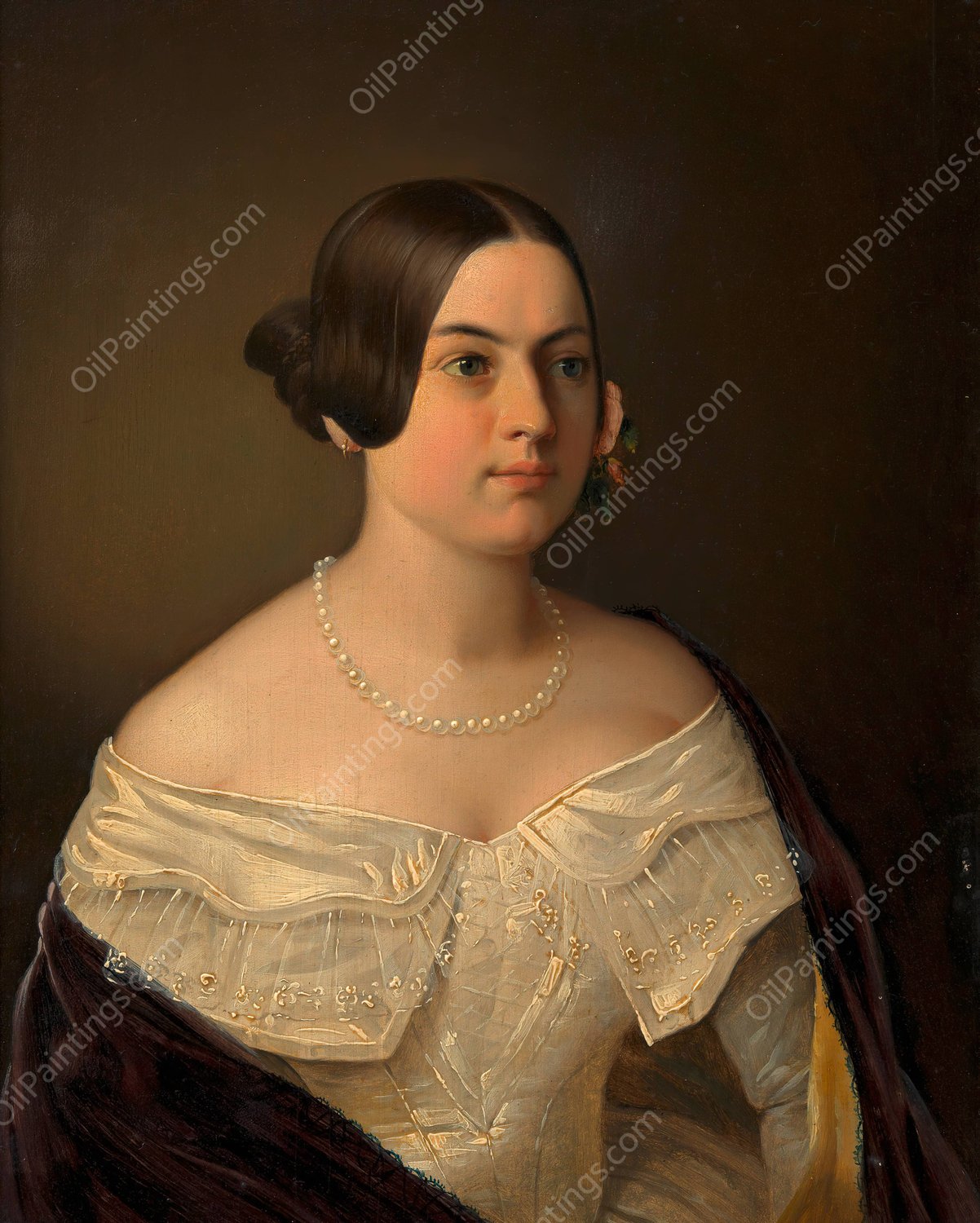 Mathilde Rebracha, geb. Furgantner  by Franz Eybl - Hand-Painted Oil Painting Reproduction
