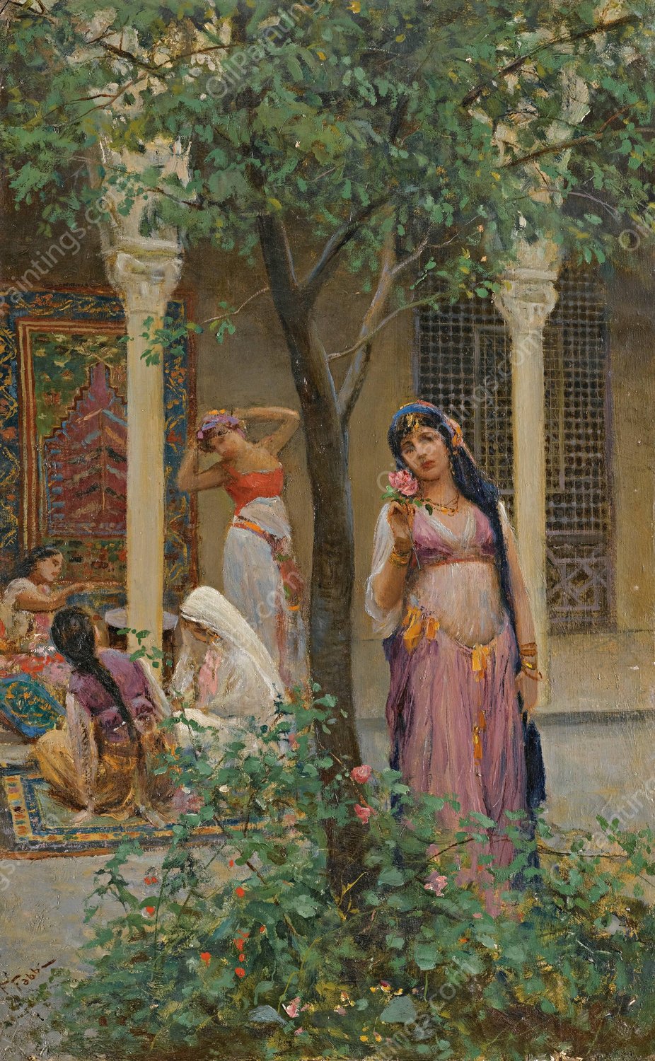 The Turkish Rose by Fabio Fabbi - Hand-Painted Oil Painting Reproduction