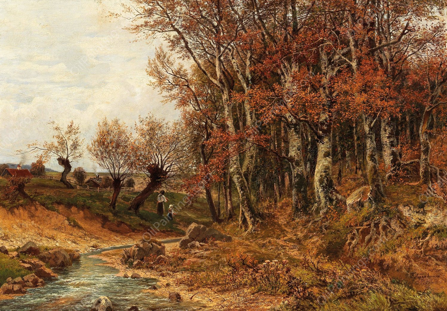 On the Way Home by Fanny Assenbaum - Hand-Painted Oil Painting Reproduction