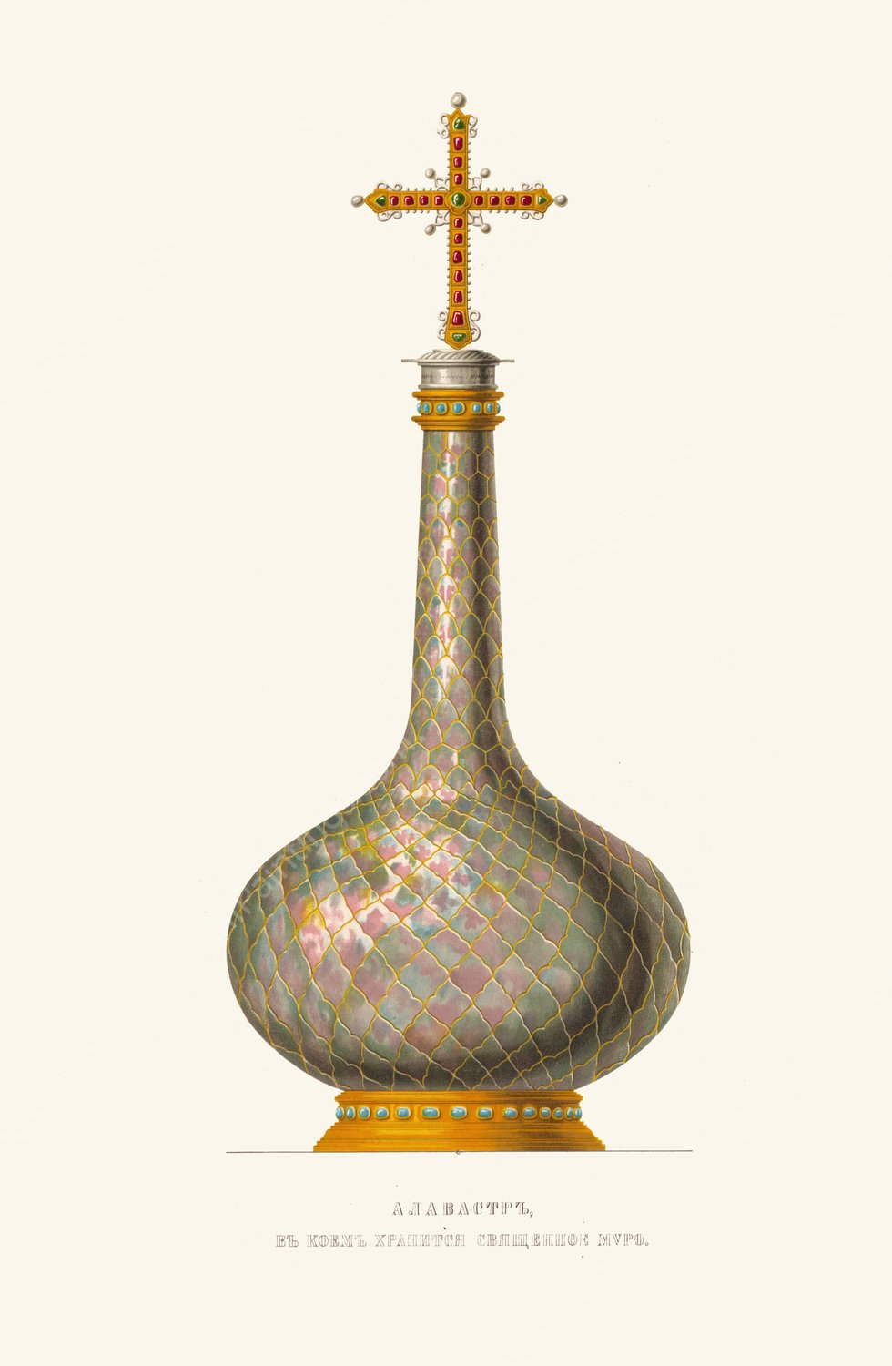 Alavastr, v koem khranitsia sviashchennoe miro  by Fedor Grigoryevich Solntsev - Hand-Painted Oil Painting Reproduction