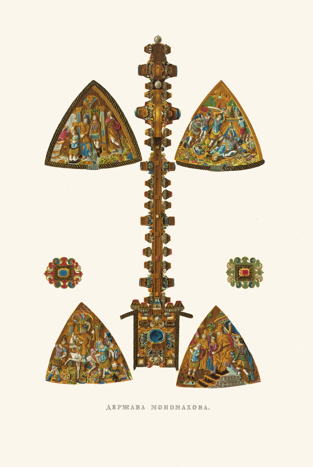 Derzhava Monomakhova by Fedor Grigoryevich Solntsev - Hand-Painted Oil Painting Reproduction