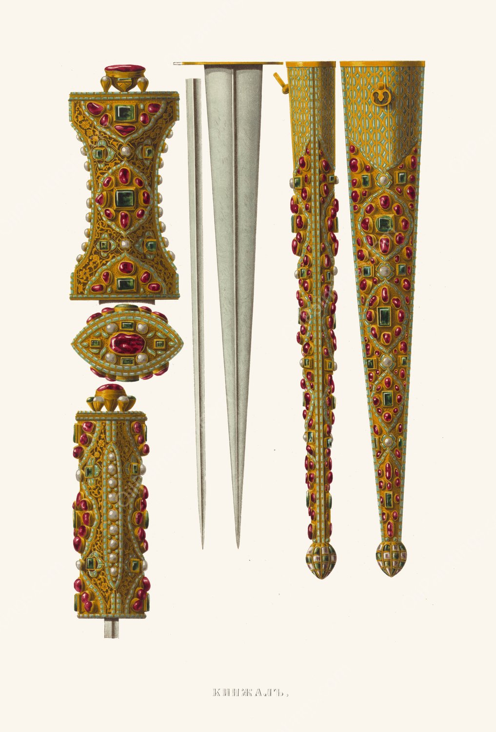 Kinzhal III  by Fedor Grigoryevich Solntsev - Hand-Painted Oil Painting Reproduction