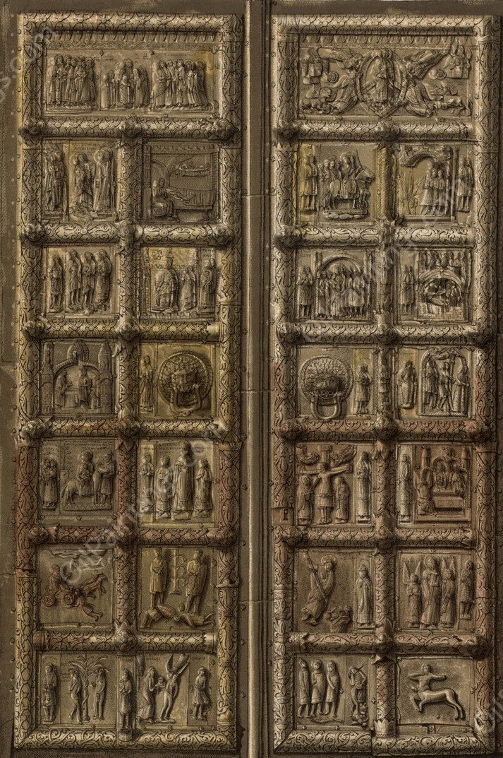 Korsunskiia vrata  by Fedor Grigoryevich Solntsev - Hand-Painted Oil Painting Reproduction