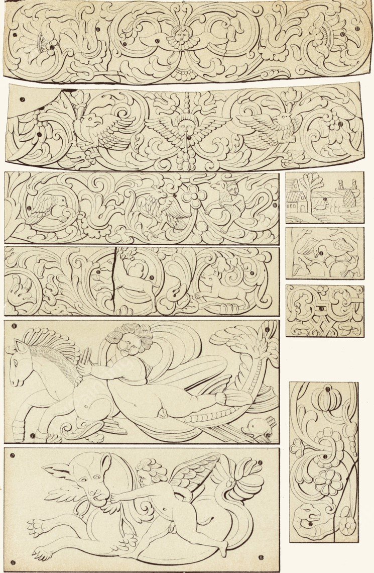 Ocherki rez'by po slonovoi kosti na trone Ioanna III  by Fedor Grigoryevich Solntsev - Hand-Painted Oil Painting Reproduction