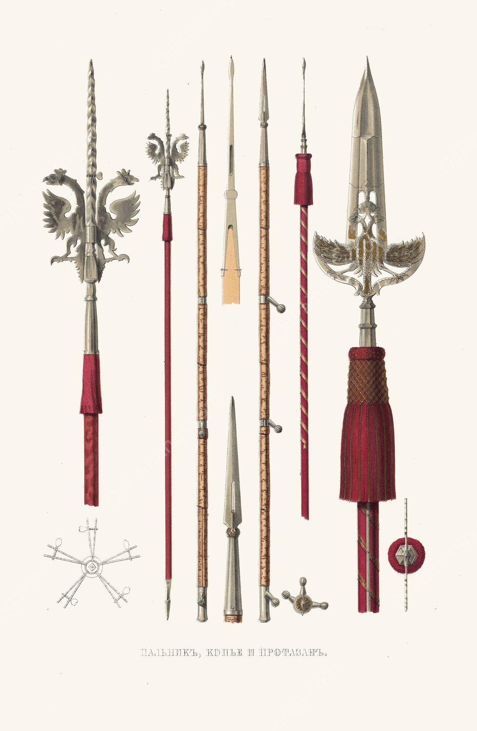 Pal'nik, kop'e i protazan  by Fedor Grigoryevich Solntsev - Hand-Painted Oil Painting Reproduction