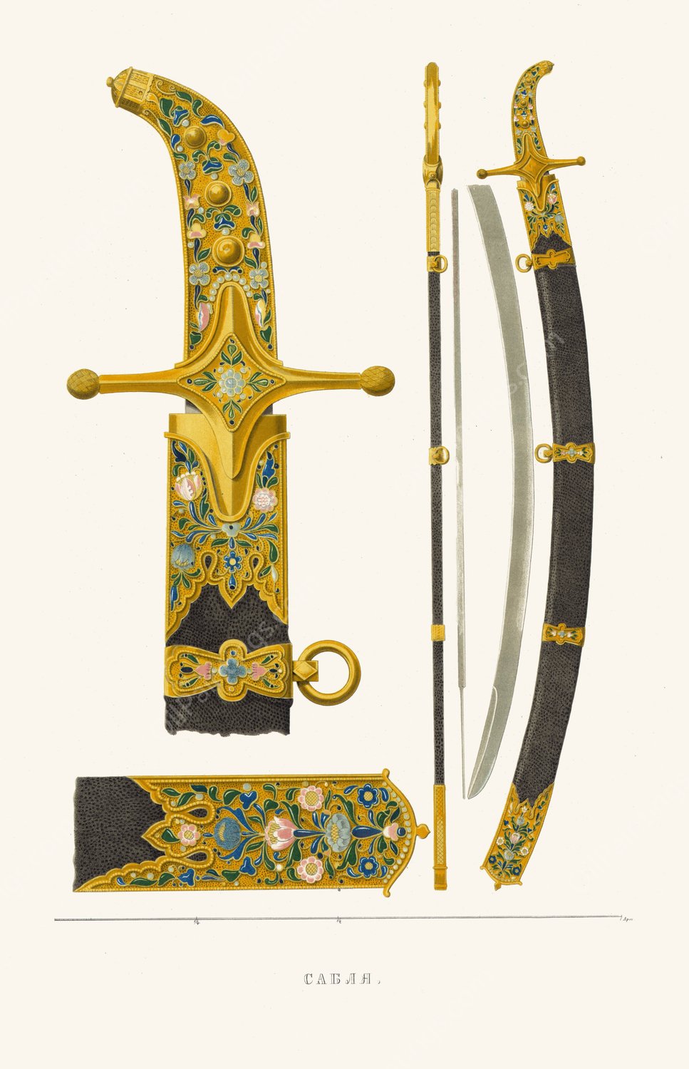 Sablia  by Fedor Grigoryevich Solntsev - Hand-Painted Oil Painting Reproduction