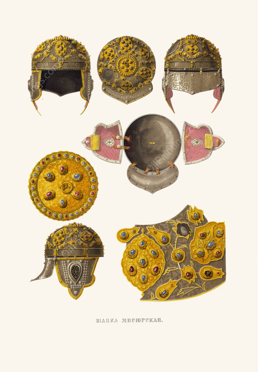 Shapka misiurskaia  by Fedor Grigoryevich Solntsev - Hand-Painted Oil Painting Reproduction