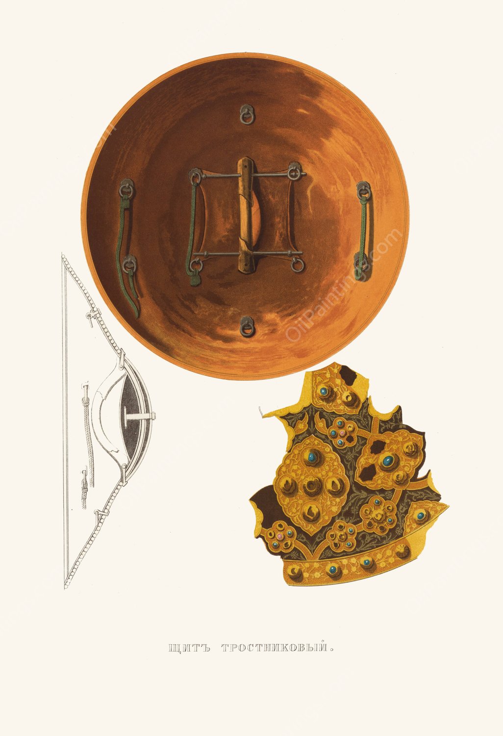 Shchit trostnikovyi by Fedor Grigoryevich Solntsev - Hand-Painted Oil Painting Reproduction