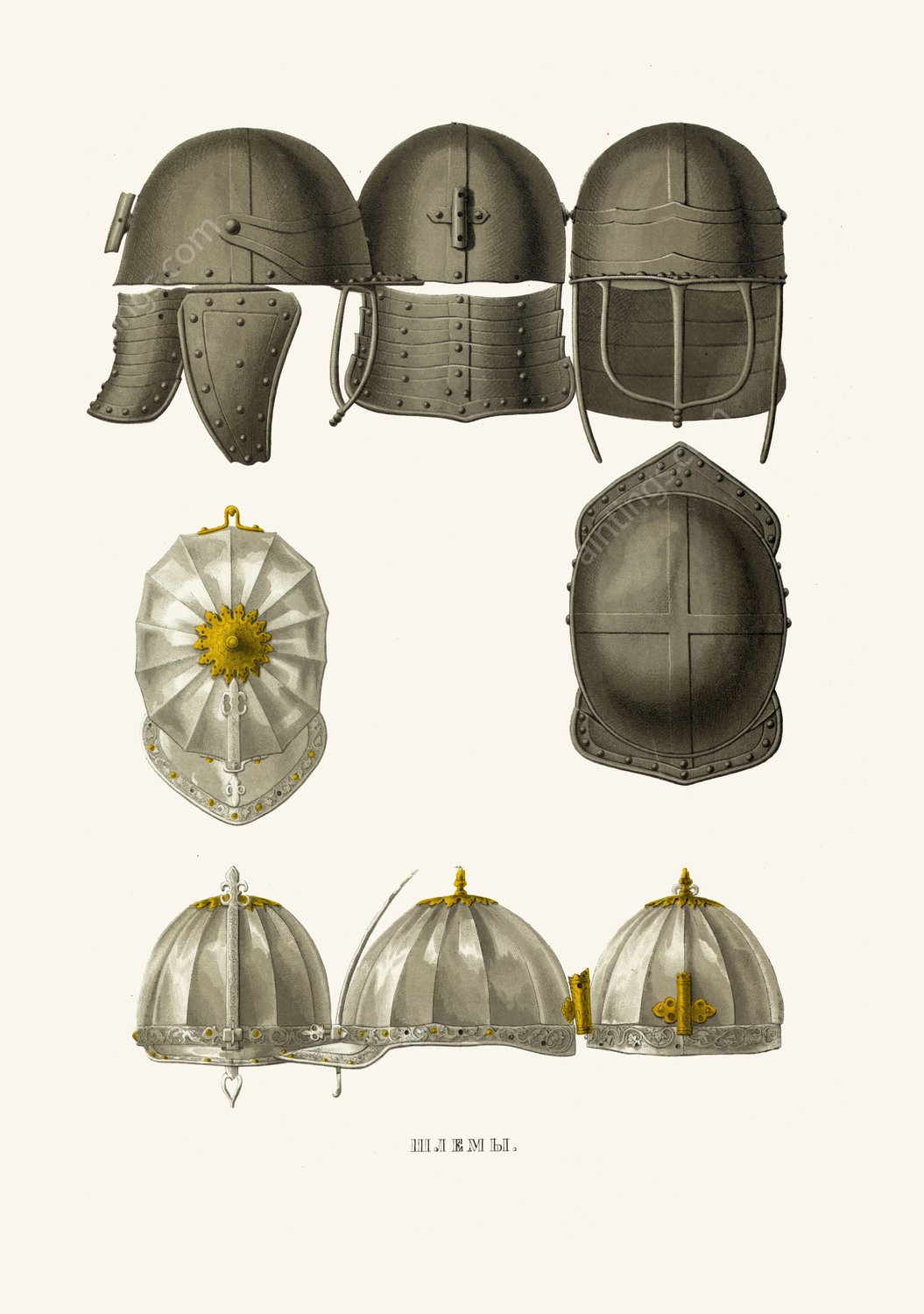 Shlemy 2  by Fedor Grigoryevich Solntsev - Hand-Painted Oil Painting Reproduction