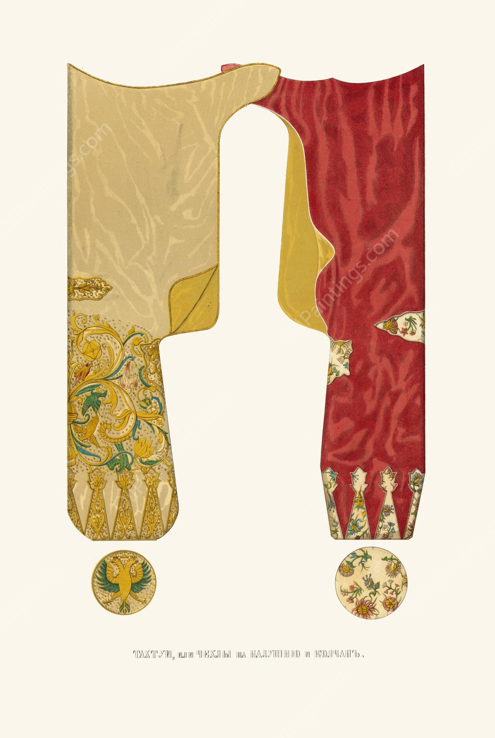 Takhtun, ili chekhly na naluchie i kolchan  by Fedor Grigoryevich Solntsev - Hand-Painted Oil Painting Reproduction