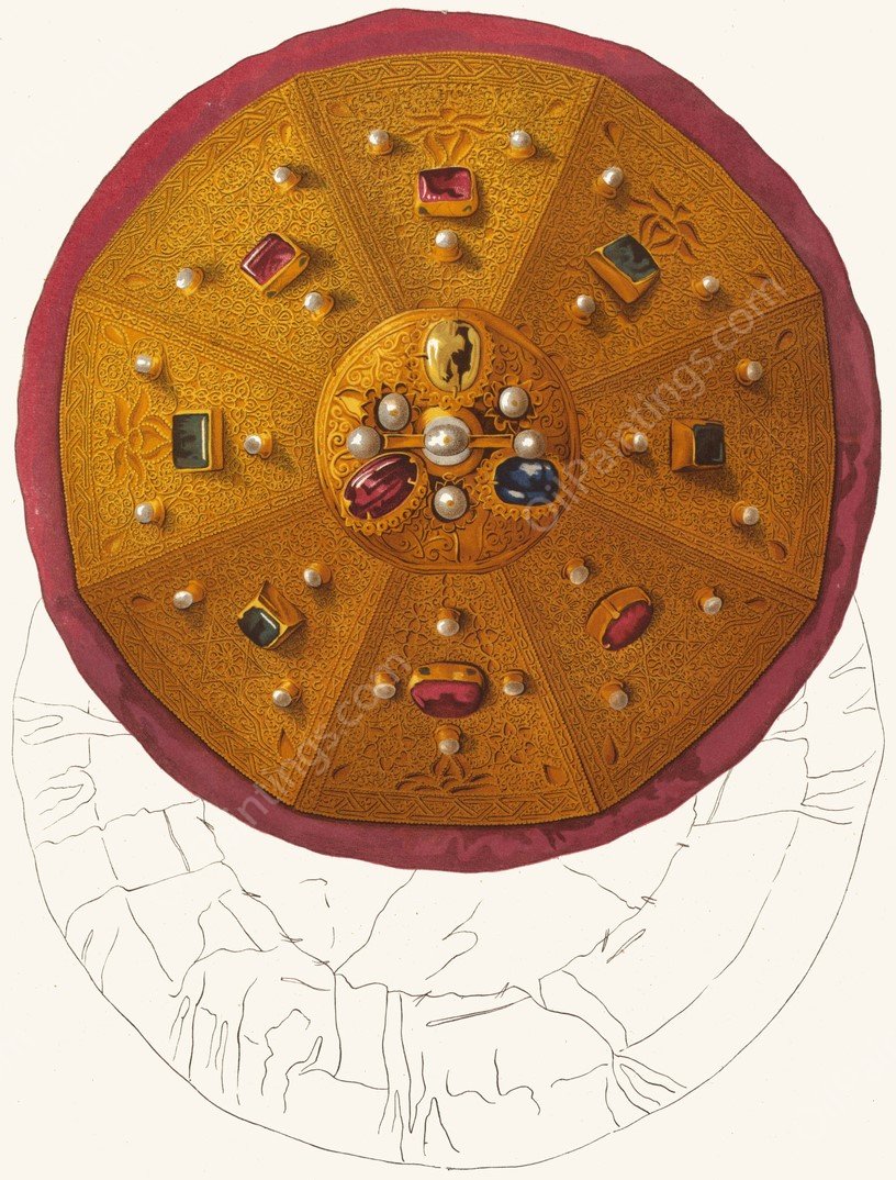 Verkh shapki Monomakhovoi by Fedor Grigoryevich Solntsev - Hand-Painted Oil Painting Reproduction