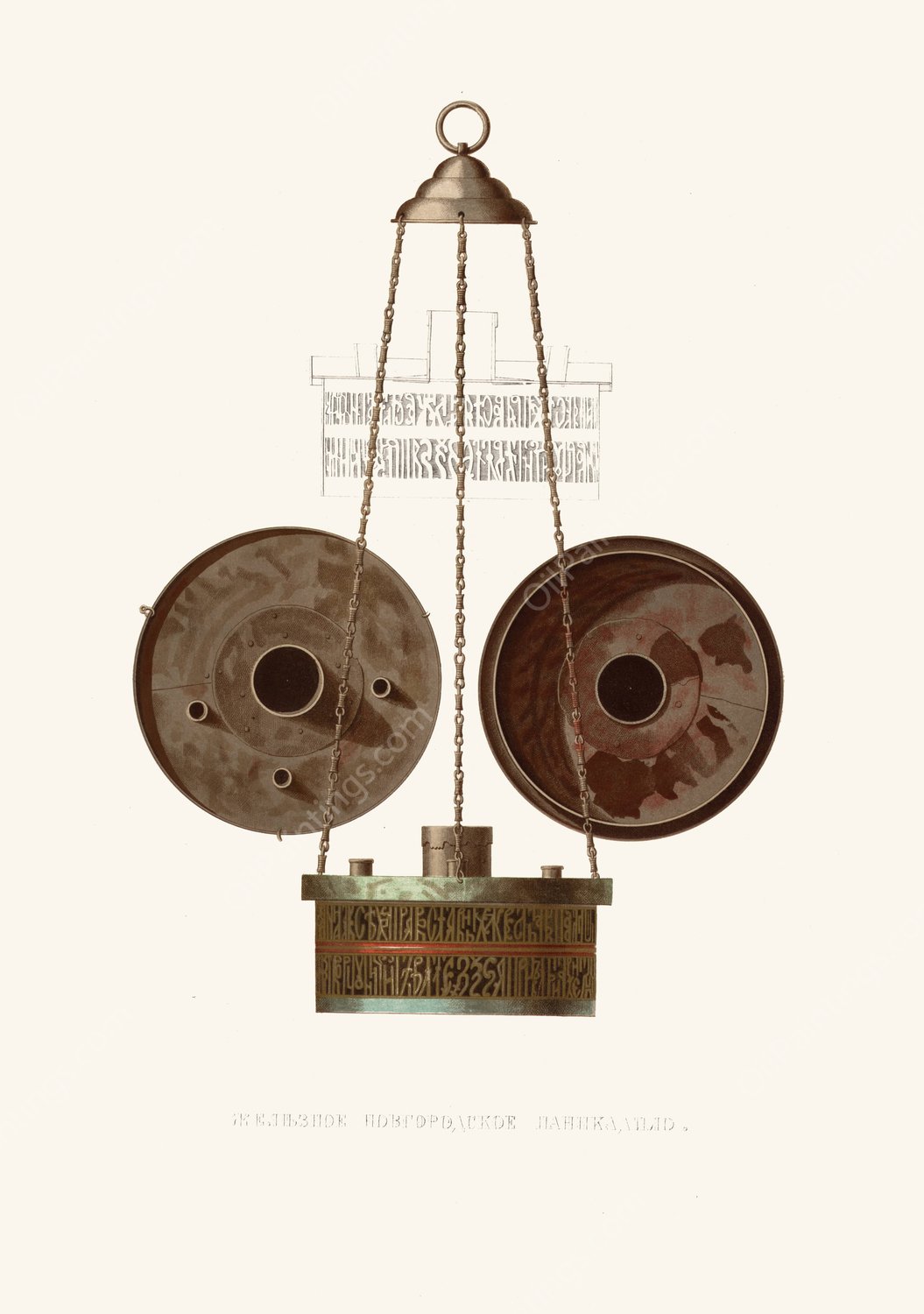 Zheleznoe novgorodskoe panikadilo, v 3-iu doliu  by Fedor Grigoryevich Solntsev - Hand-Painted Oil Painting Reproduction