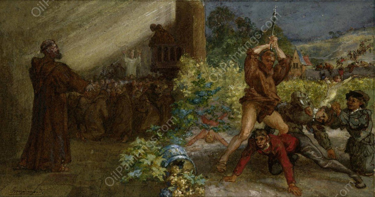 Le service du vin  by Felix Bracquemond - Hand-Painted Oil Painting Reproduction