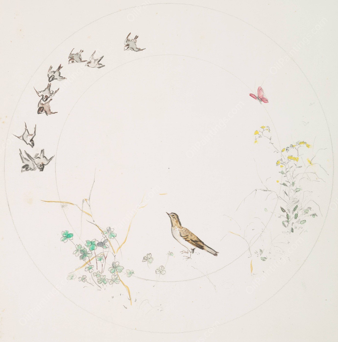 L'orage by Felix Bracquemond - Hand-Painted Oil Painting Reproduction