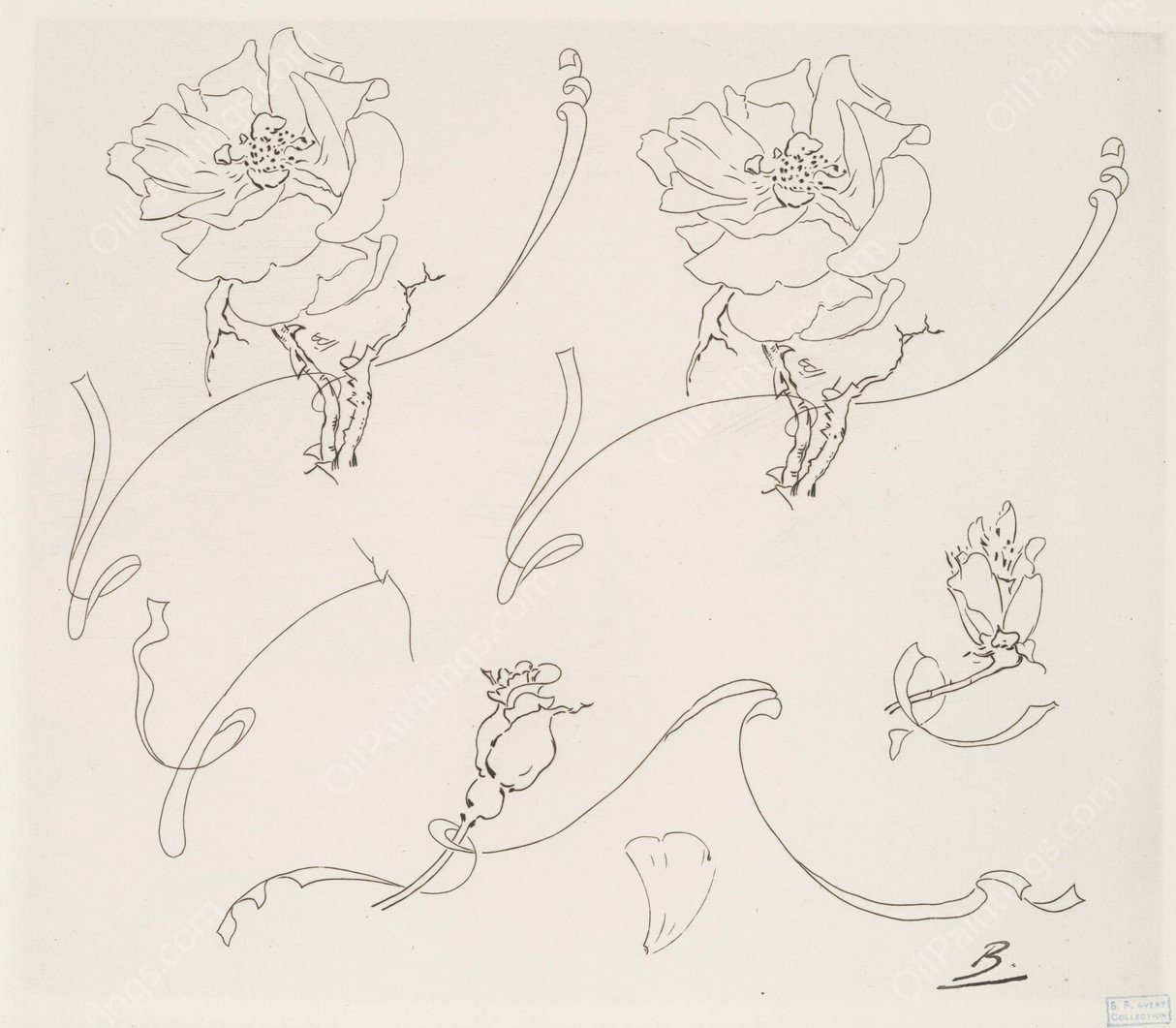 Piece sans titre  by Felix Bracquemond - Hand-Painted Oil Painting Reproduction