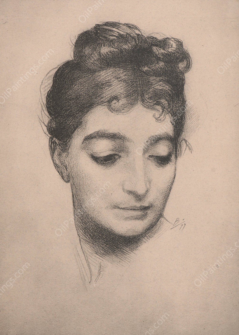 Portrait  by Felix Bracquemond - Hand-Painted Oil Painting Reproduction