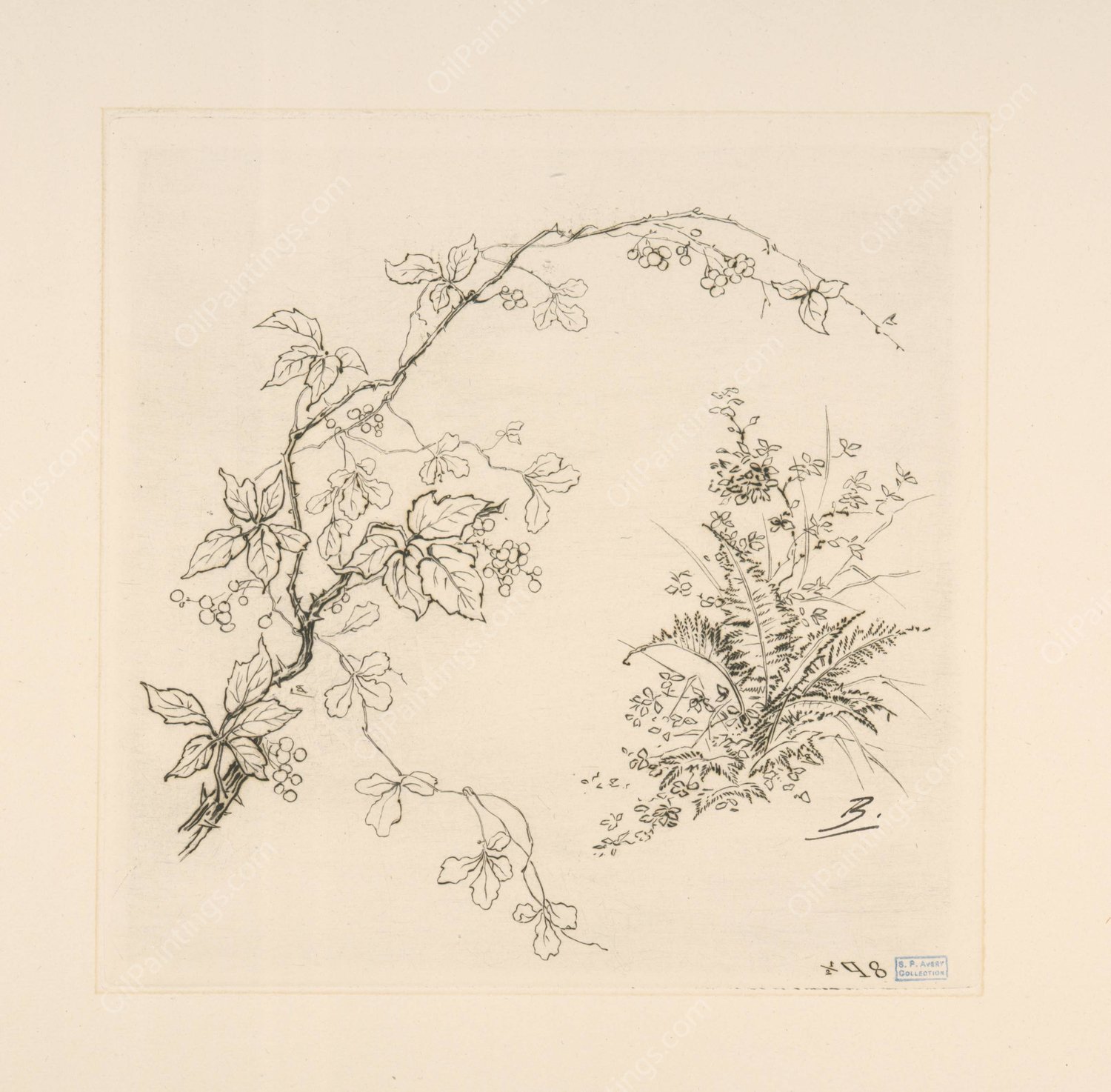 Ronce  by Felix Bracquemond - Hand-Painted Oil Painting Reproduction