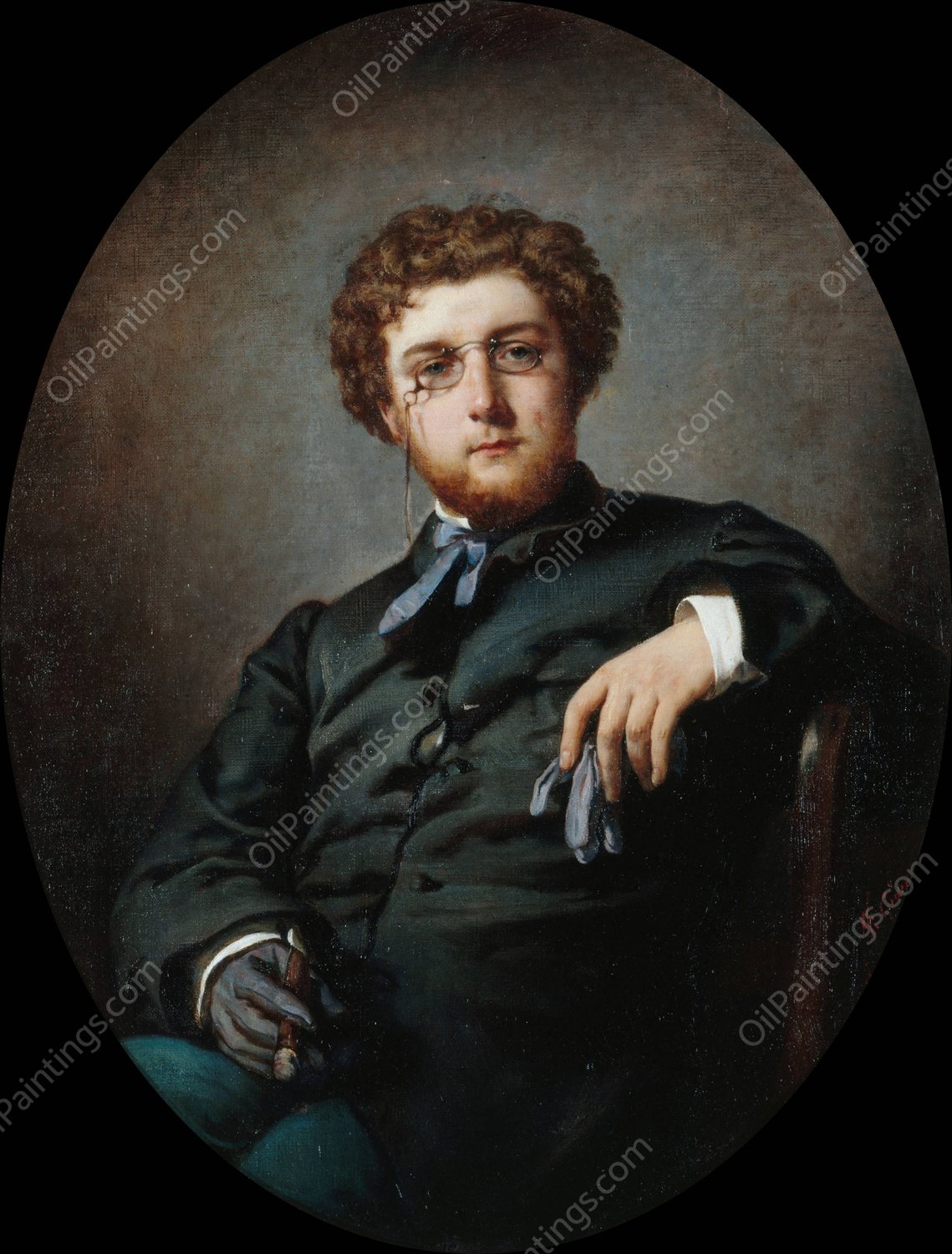 Georges Bizet  by Felix-Henri Giacomotti - Hand-Painted Oil Painting Reproduction