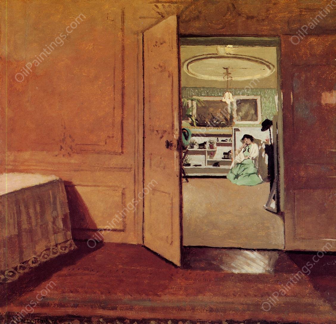 Interior, Vestibule by Lamplight by Felix Vallotton - Hand-Painted Oil Painting Reproduction