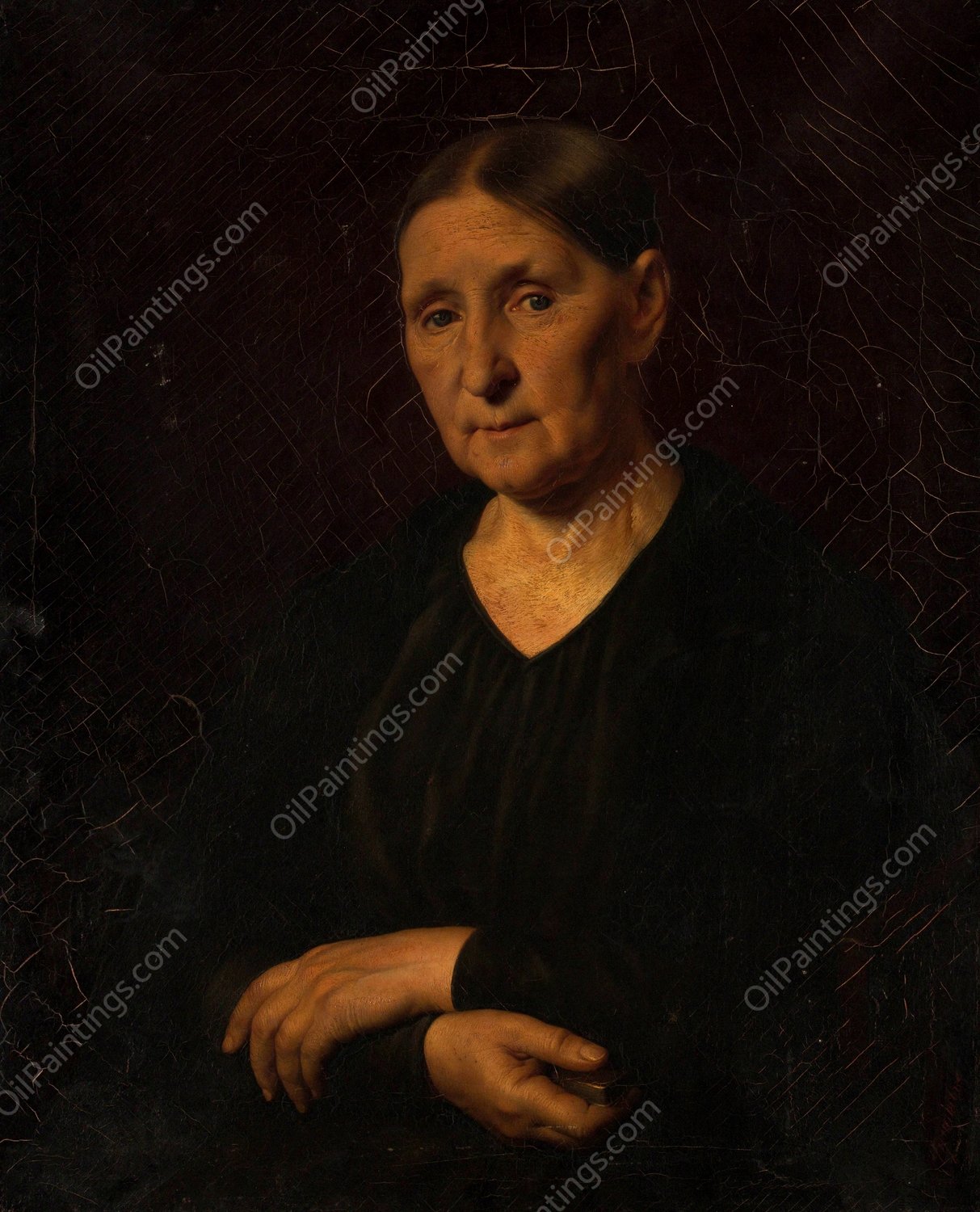 Portrait de femme, bras croises by Feodor Petrovitch Tchoumakoff - Hand-Painted Oil Painting Reproduction