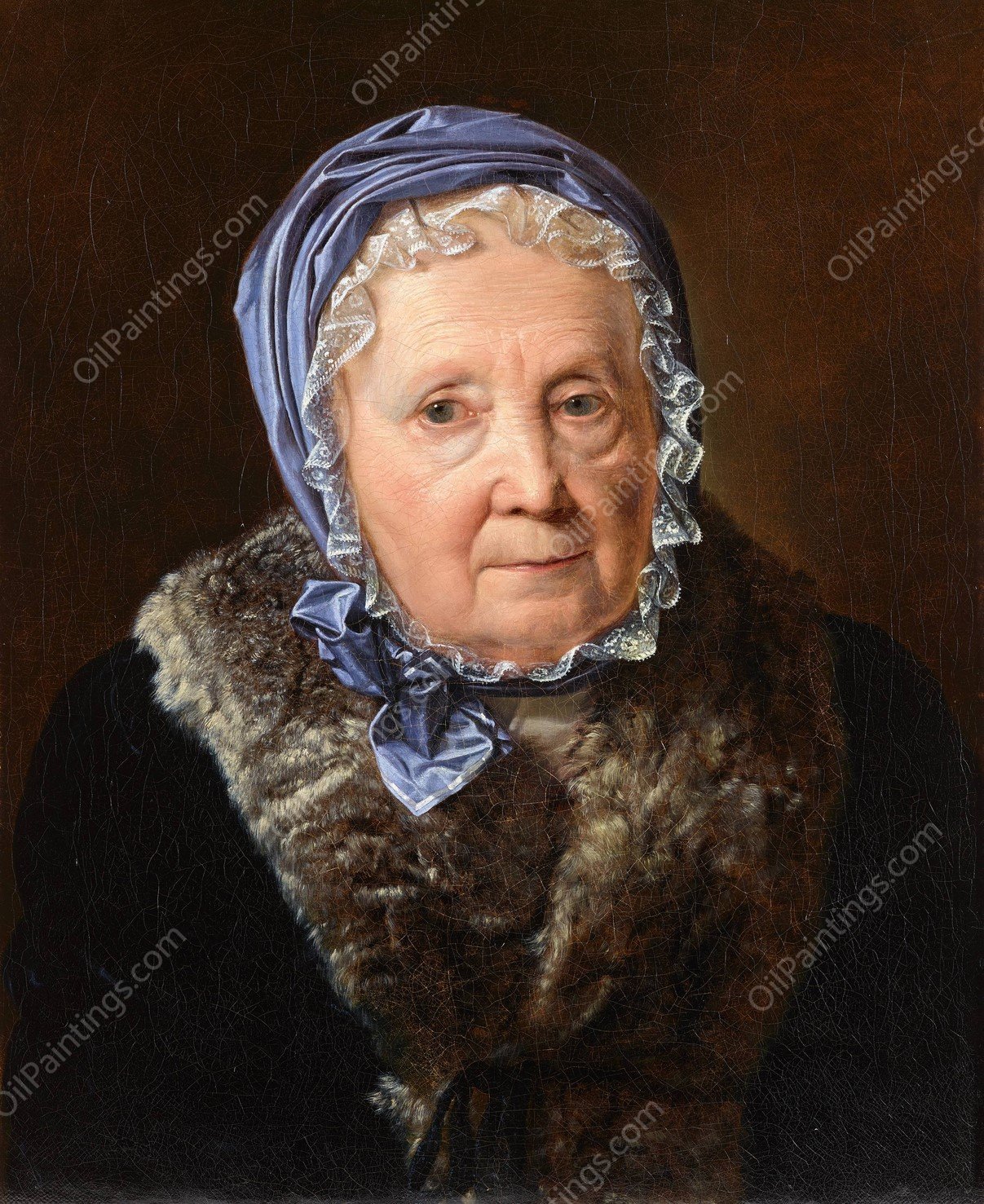 Rosina Wieser im 83. Lebensjahr  by Ferdinand Georg Waldmuller - Hand-Painted Oil Painting Reproduction