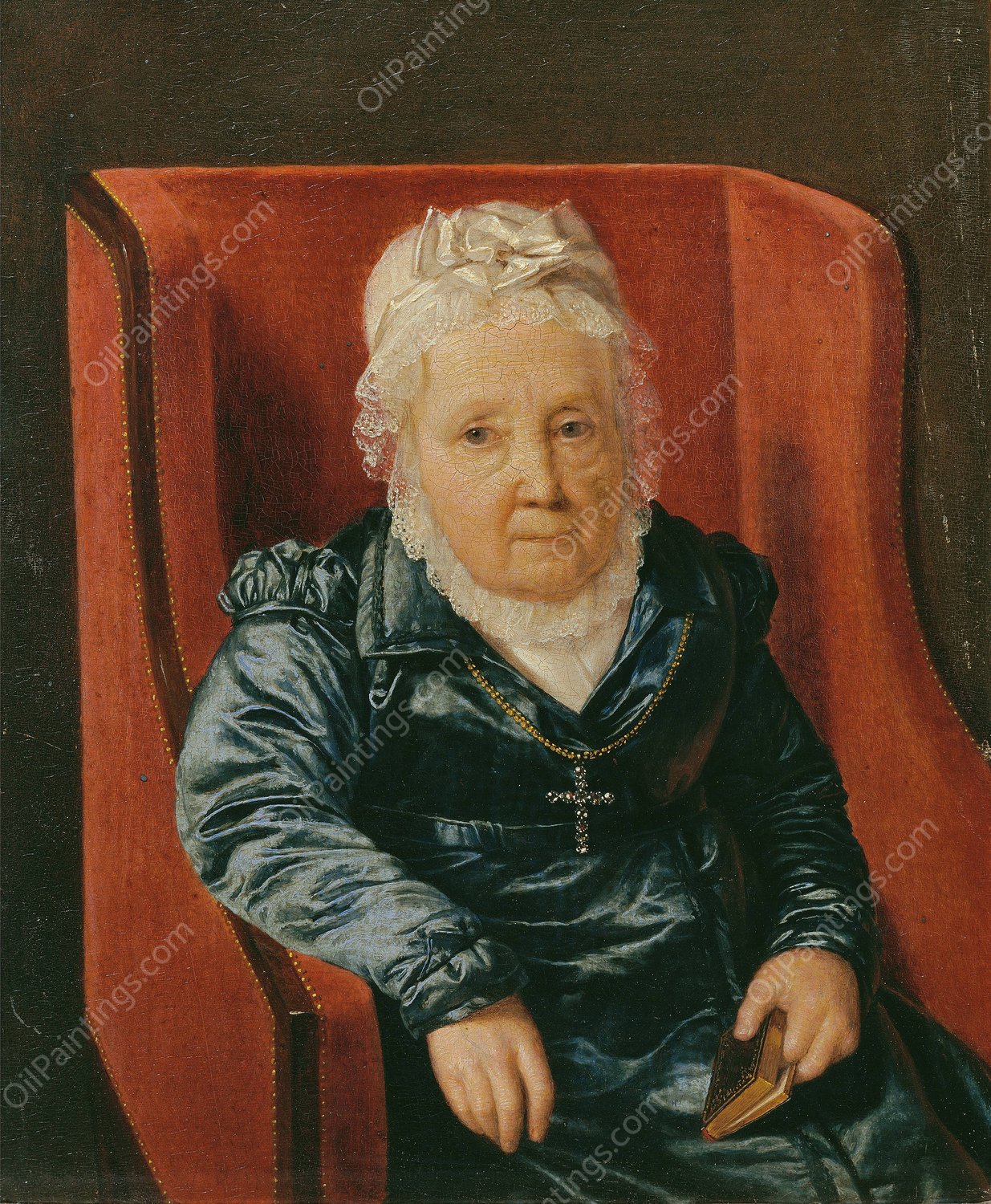 Rosina Wieser im Lehnstuhl  by Ferdinand Georg Waldmuller - Hand-Painted Oil Painting Reproduction