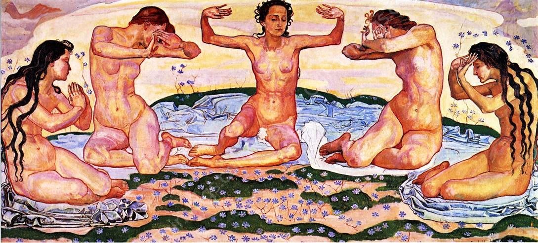 Day I by Ferdinand Hodler - Hand-Painted Oil Painting Reproduction