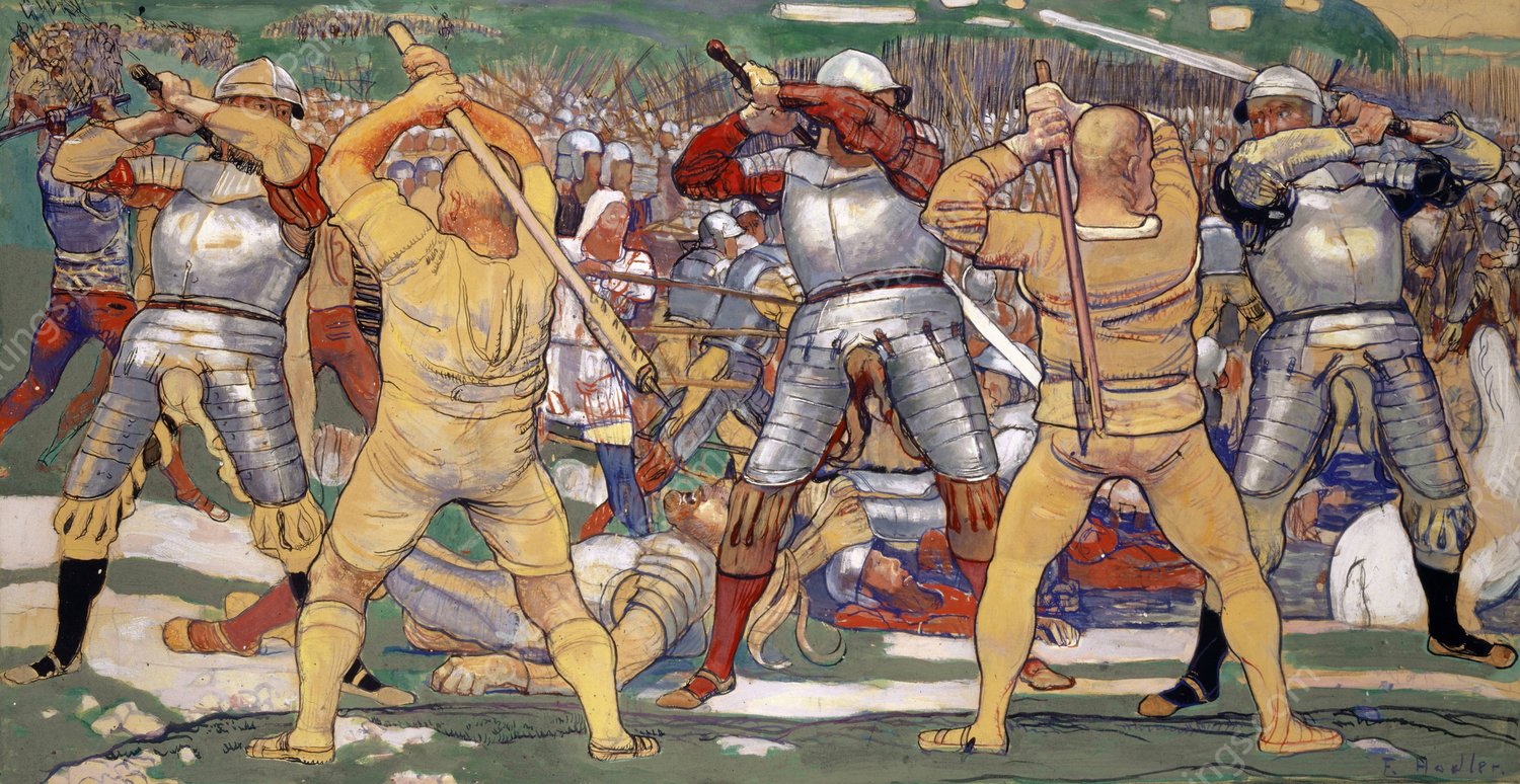 The Battle Of Nafels  by Ferdinand Hodler - Hand-Painted Oil Painting Reproduction