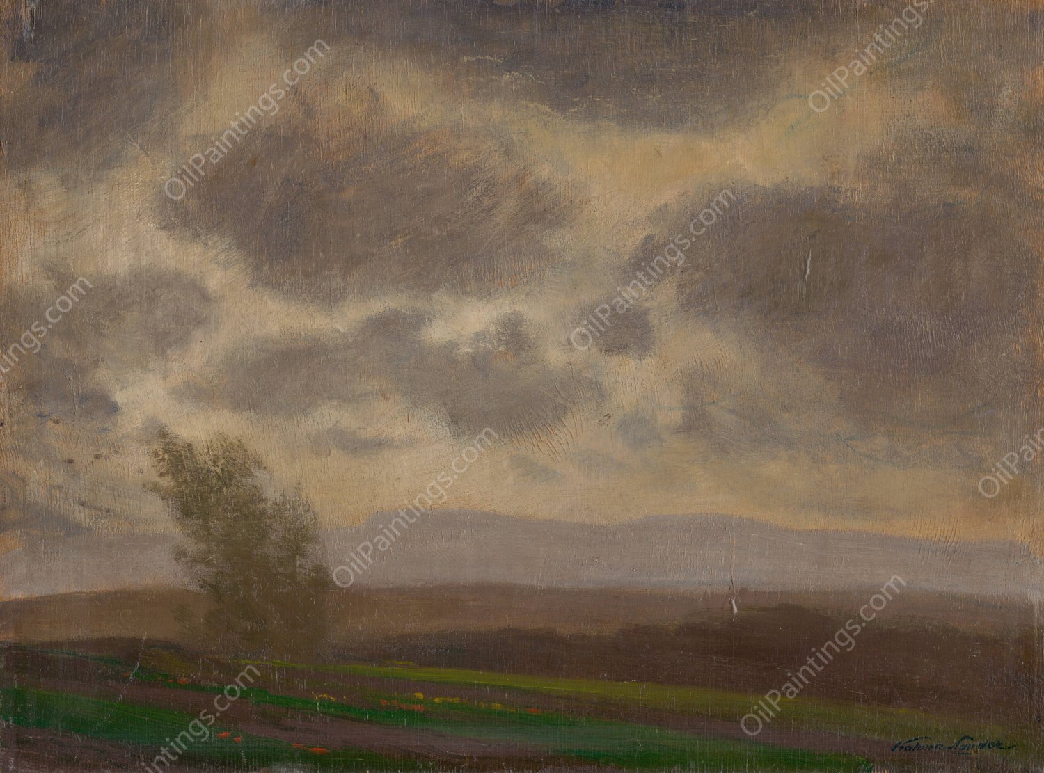 Before the Storm  by Ferdinand Katona - Hand-Painted Oil Painting Reproduction