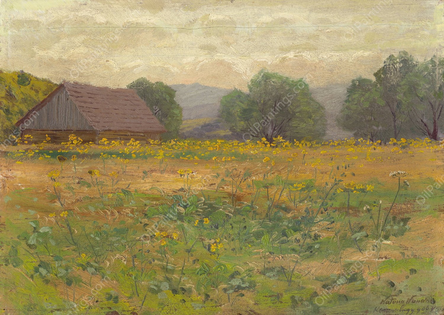 In the Meadow  by Ferdinand Katona - Hand-Painted Oil Painting Reproduction