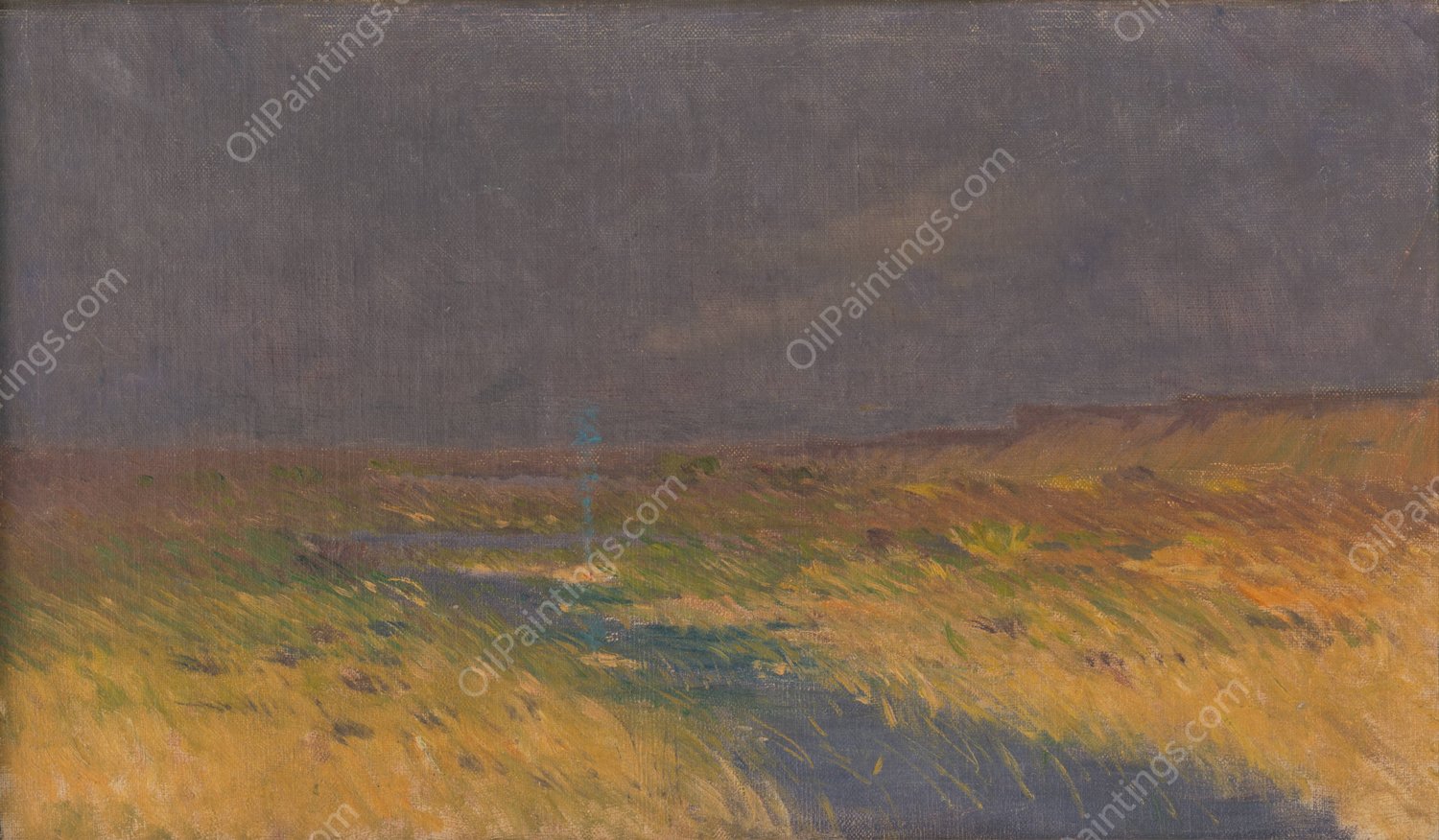 Landscape before Evening  by Ferdinand Katona - Hand-Painted Oil Painting Reproduction