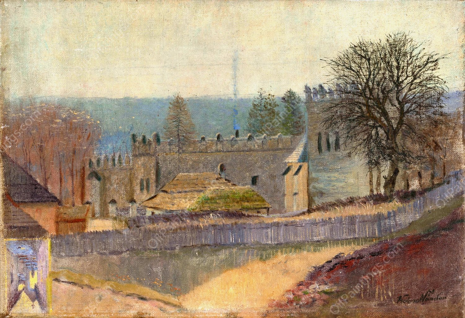 View of Strazky  by Ferdinand Katona - Hand-Painted Oil Painting Reproduction