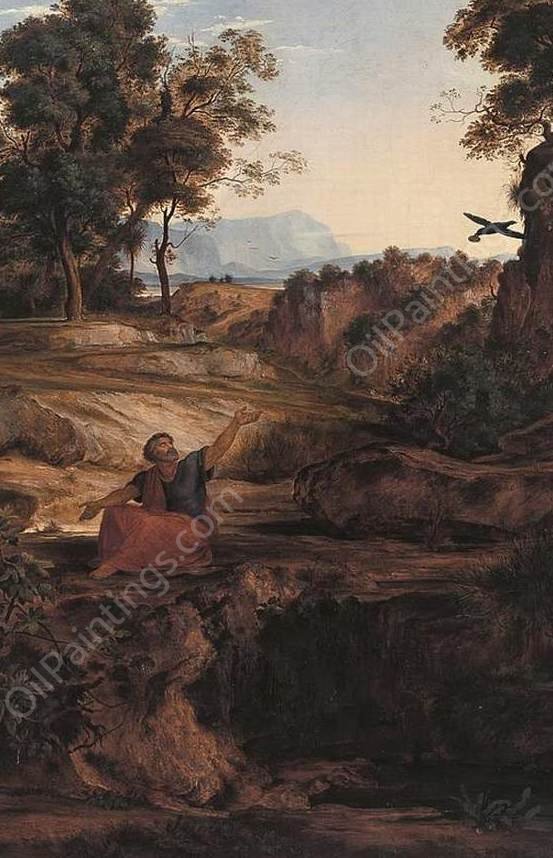 Elijah in the Wilderness by Ferdinand Olivier - Hand-Painted Oil Painting Reproduction