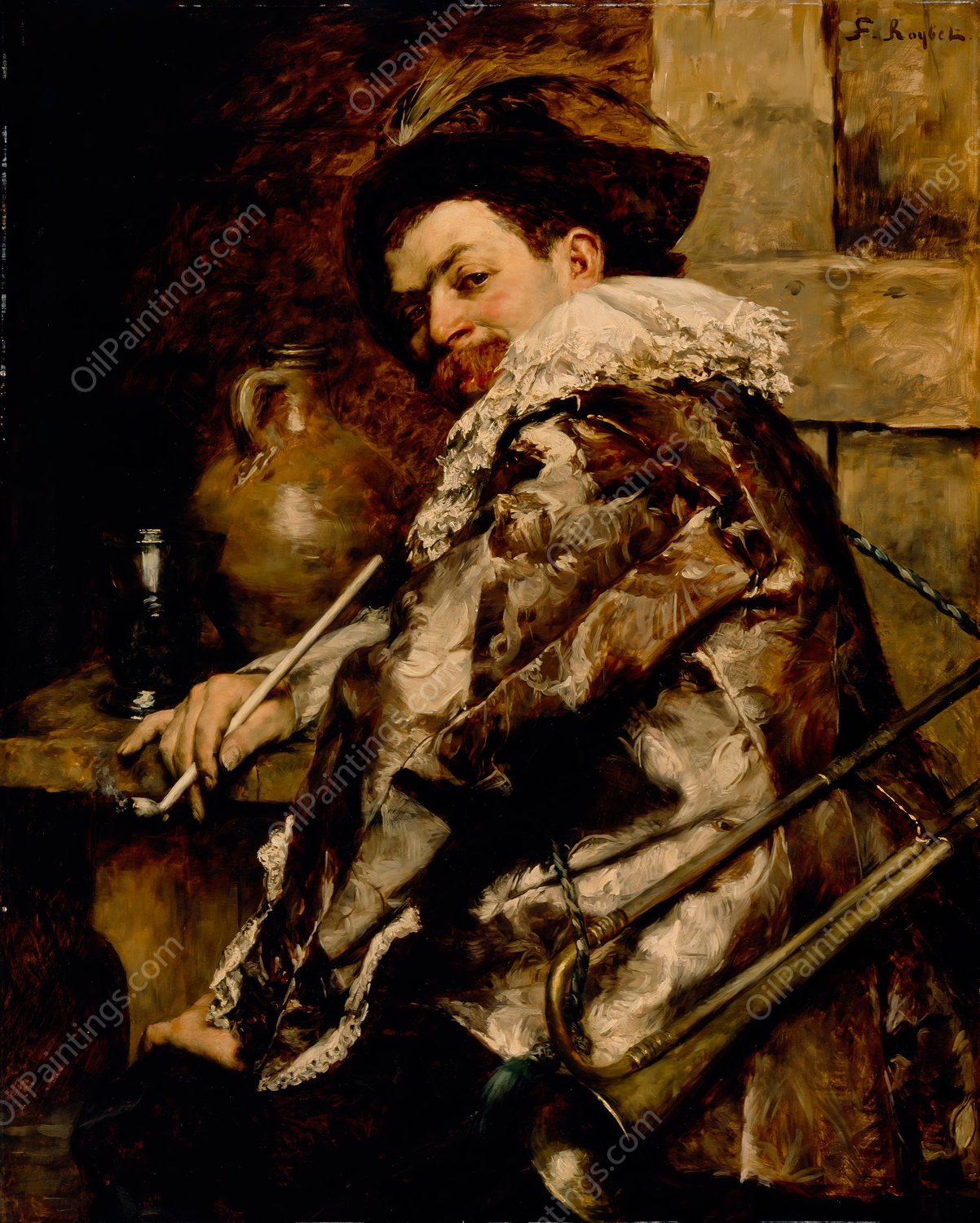 The Noble Guard  by Ferdinand Roybet - Hand-Painted Oil Painting Reproduction