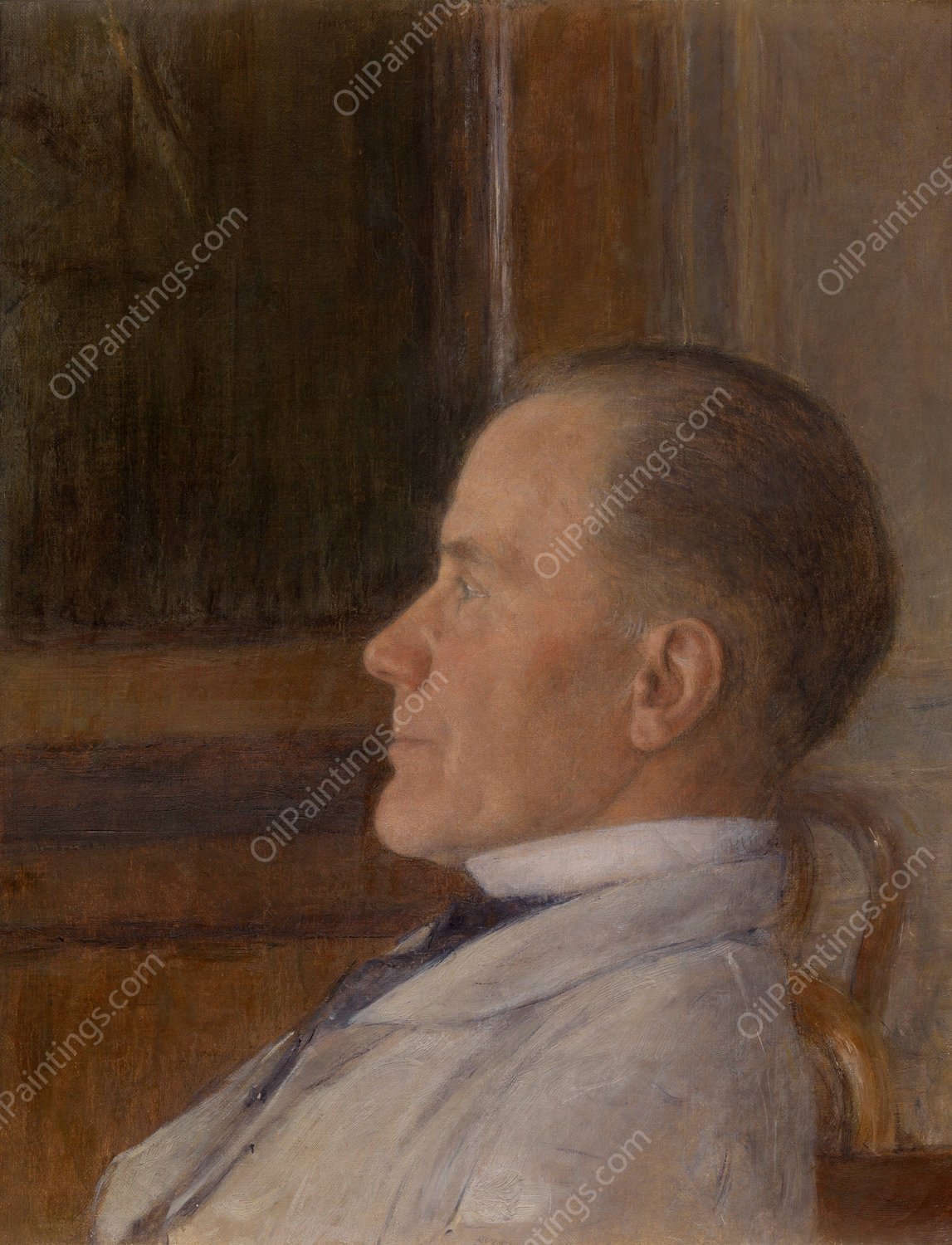 Edmond Khnopff, the Painter's Father by Fernand Khnopff - Hand-Painted Oil Painting Reproduction