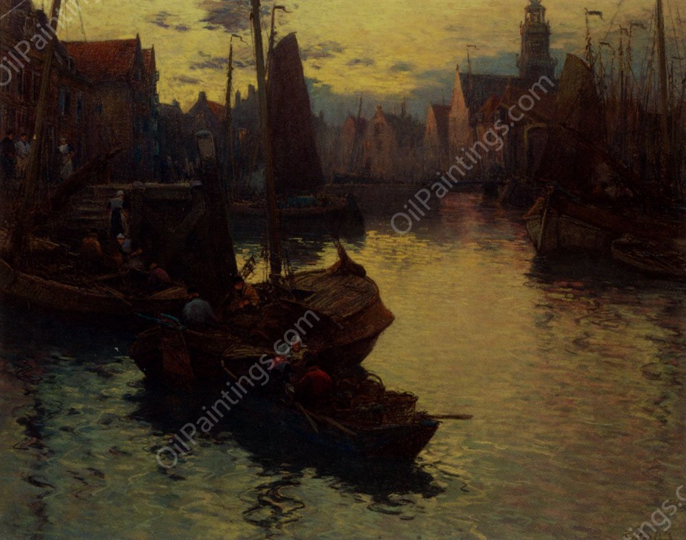 Back From The Fishing Day by Fernand Marie Legout-Gerard - Hand-Painted Oil Painting Reproduction