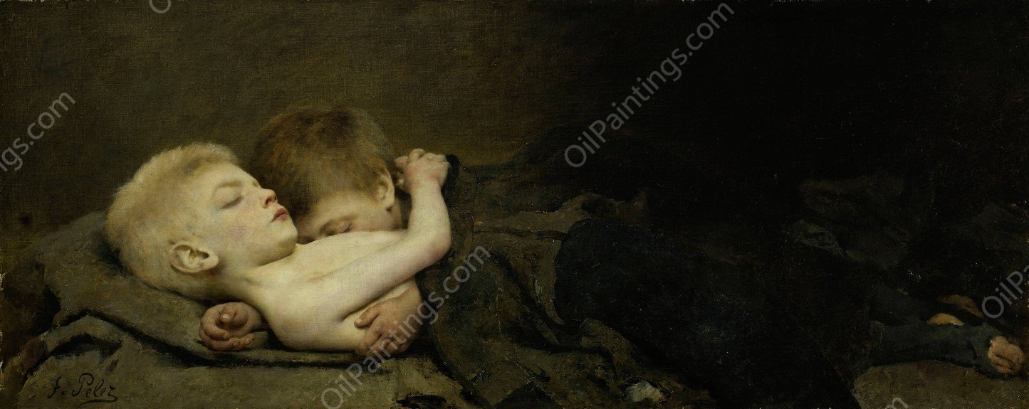 Un nid de misere  by Fernand Pelez - Hand-Painted Oil Painting Reproduction