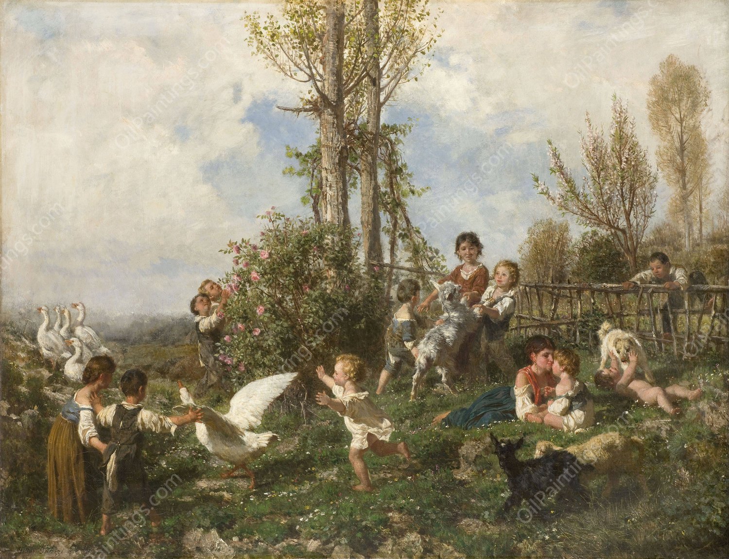 Spring  by Filippo Palizzi - Hand-Painted Oil Painting Reproduction