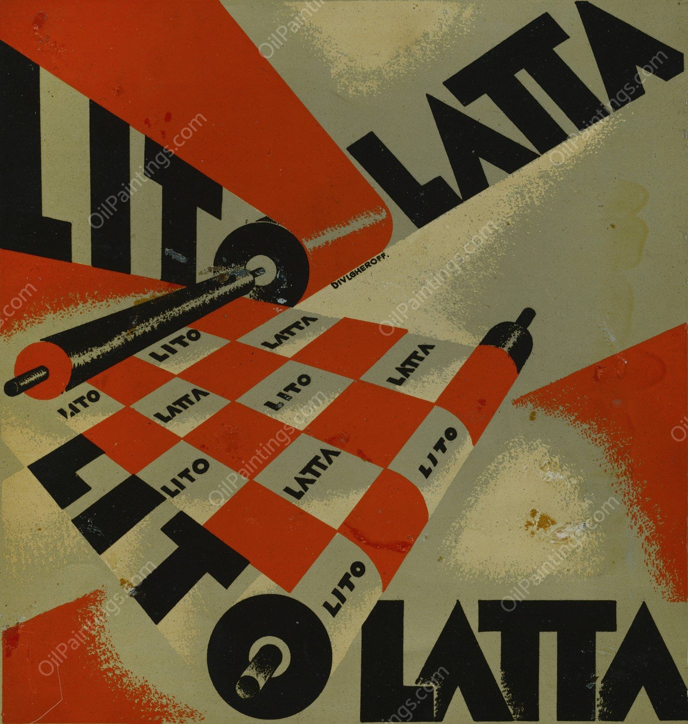 Parole in liberta; futuriste olfattive tattili-termiche Pl. 1  by Filippo Tommaso Marinetti - Hand-Painted Oil Painting Reproduction