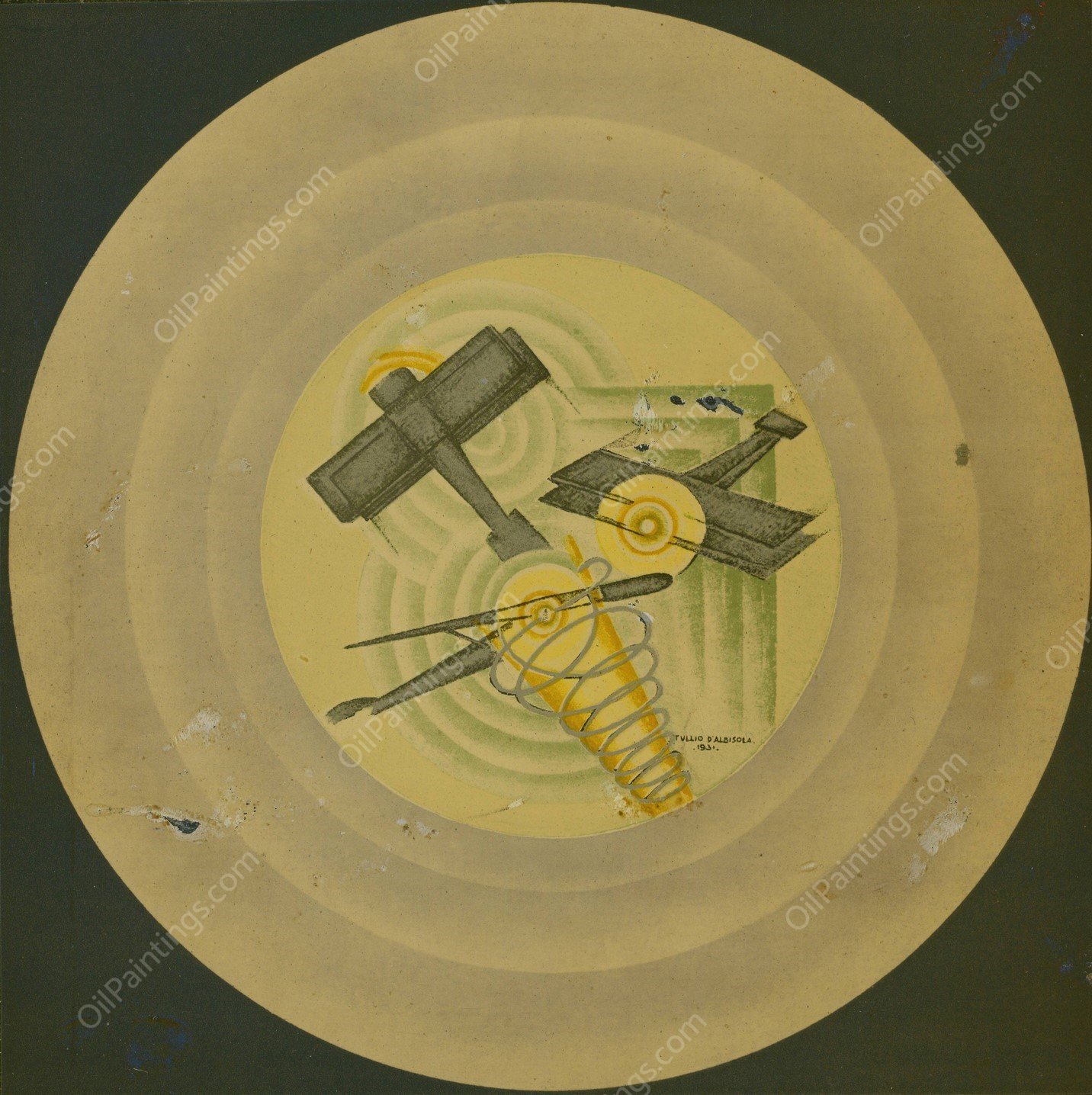 Parole in liberta; futuriste olfattive tattili-termiche Pl. 12  by Filippo Tommaso Marinetti - Hand-Painted Oil Painting Reproduction