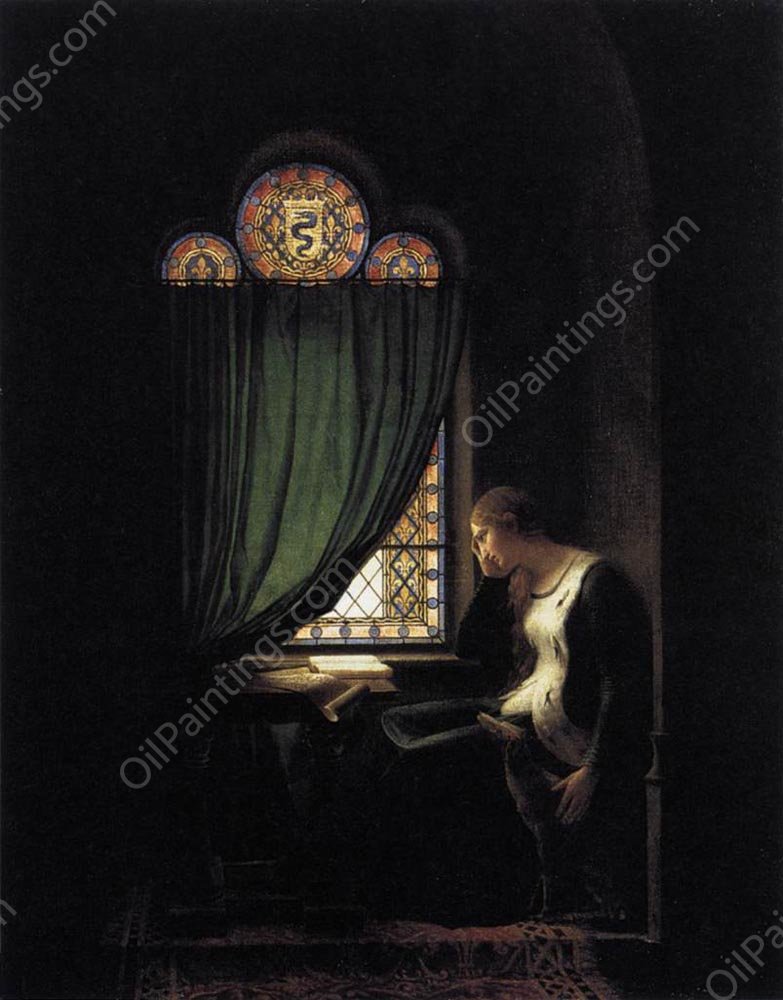 Valentine of Milan Mourning Her Husband, the Duke of Orleans by Fleury- Francois Richard - Hand-Painted Oil Painting Reproduction