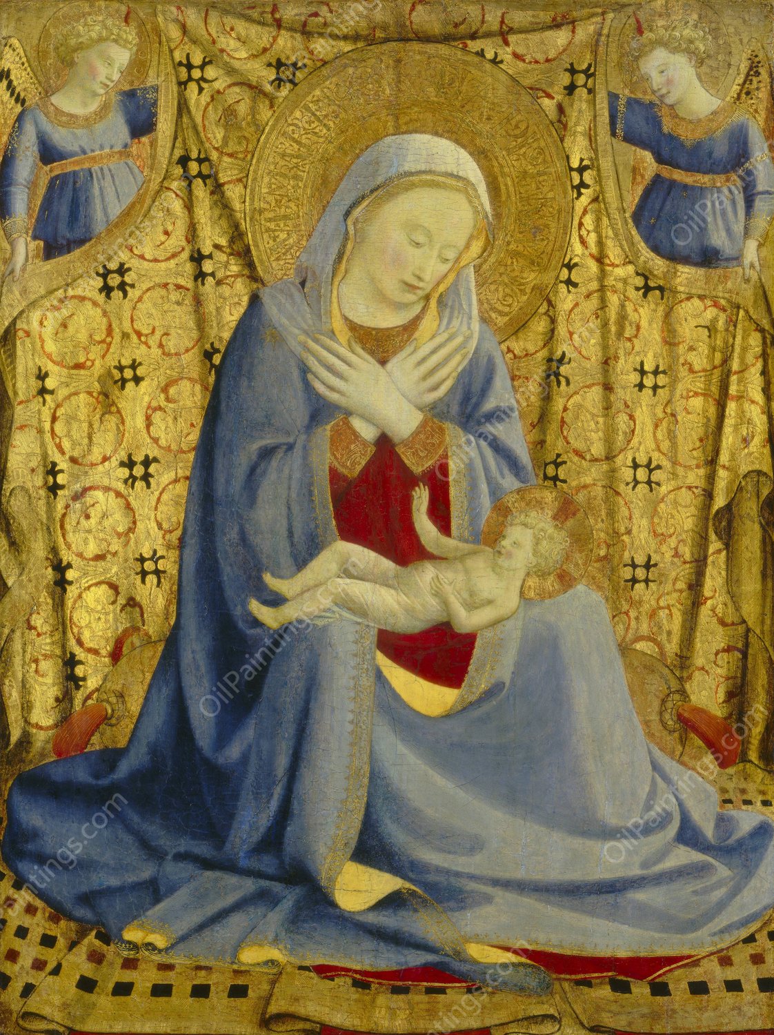 The Madonna of Humility  by Fra Angelico - Hand-Painted Oil Painting Reproduction